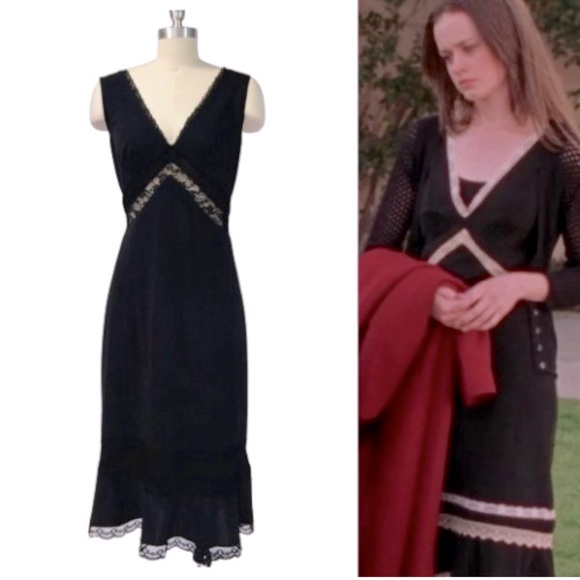 Unbranded Dresses & Skirts - ASO Rory Gilmore Girls Black Lace Midi Dress Size L